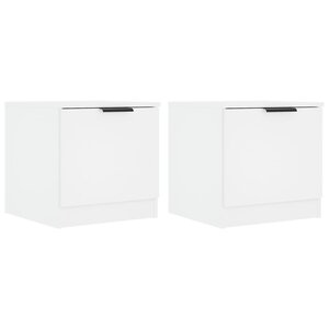 vidaXL Tables de chevet 2 Pièces Blanc 40x39x40 cm