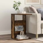 vidaXL Table d'appoint Chêne fumé 40 x 35 x 60 5 cm Bois d'ingénierie