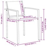 vidaXL Chaises de jardin 2 Pièces Noir et anthracite 53 5 x 59 x 77 cm