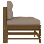 vidaXL Canapés centraux avec coussins 2 Pièces marron miel