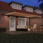 vidaXL Auvent Rétractable jaune et orange 450 ×350 cm tissu