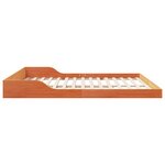 vidaXL Cadre de lit Marron cire 200 x 200 cm Bois massif en pin