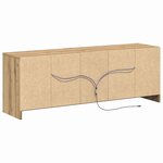 vidaXL Meuble TV Marron 139 5 x 34 x 50 cm Bois d'ingénierie