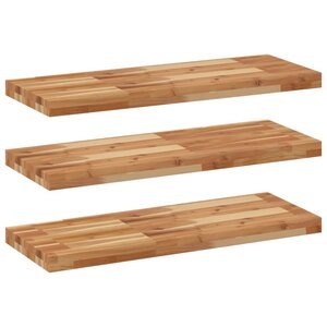 vidaXL Étagères flottantes 3 Pièces 80x30x4 cm acacia massif à l'huile