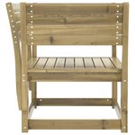 vidaXL Chaise de jardin bois de pin imprégné