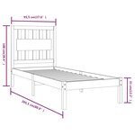 vidaXL Cadre de lit sans matelas bois massif 90x200 cm
