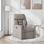 vidaXL Fauteuil inclinable Taupe Tissu