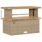 vidaXL Ensemble de canapé de jardin 9 Pièces Beige polyrotin