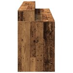 vidaXL Bureau avec lumières LED vieux bois bois d'ingénierie