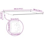 vidaXL Auvent rétractable anthracite et blanc 4 5x3 m tissu/aluminium