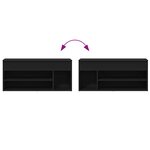 vidaXL Banc à chaussures noir 102x30 5x45 cm bois d'ingénierie