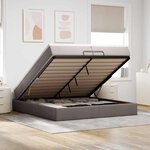 VidaXL Cadre de lit ottoman avec matelas taupe 200x200cm tissu