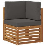 vidaXL Canapé d'angle extérieur Bois d'Acacia Massif Naturel