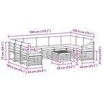 vidaXL Ensemble de canapés d'extérieur 10 pc Blanc et Anthracite