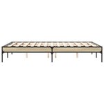 vidaXL Cadre de lit chêne sonoma 140x190 cm bois d'ingénierie et métal