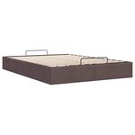 vidaXL Cadre de lit ottoman sans matelas marron foncé 140x200 cm tissu