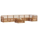 vidaXL Ensemble de canapés d'extérieur 7 pc Naturel