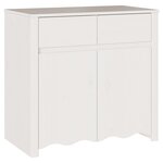 Buffet vidaXL "DRAMMEN" Blanc 79x43x75 5 cm Bois Massif Pin