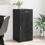 vidaXL Buffet Chêne noir 42 5 x 40 x 93 cm Bois d'ingénierie