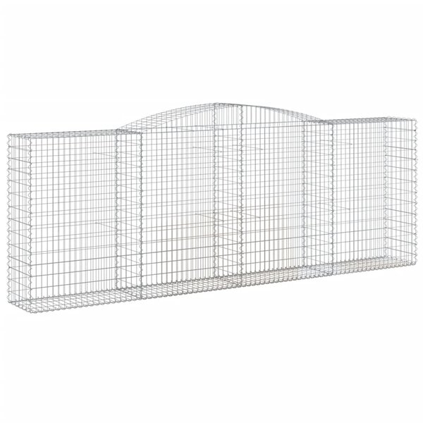 vidaXL Panier de gabions arqué 400x50x140/160 cm Fer galvanisé