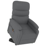vidaXL Fauteuil de massage Anthracite Similicuir