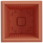 vidaXL Pot de Fleurs Carré 6 pc Rouge brique 38 x 38 x 30 cm Plastique