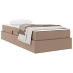 vidaXL Lit avec rangement et matelas 2 pc Cappuccino Cuir