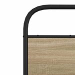 vidaXL Cadre de lit en métal sans matelas chêne fumé 183x213 cm