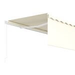 vidaXL Auvent manuel rétractable avec store 4x3 m Crème