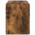 vidaXL Meuble TV mural Chêne fumé 59 5 x 31 x 40 cm Bois d'ingénierie