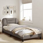 vidaXL Cadre de lit avec lumières LED taupe 80x200 cm tissu