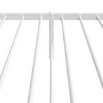 vidaXL Cadre de lit métal sans matelas avec tête de lit blanc 90x200cm