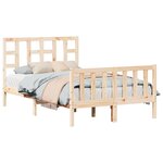 vidaXL Cadre de lit sans matelas 120x200 cm bois de pin massif