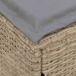 vidaXL Pouf de Jardin Beige et Gris clair 80 x 38 x 42 cm Rotin PE