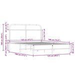 vidaXL Cadre de lit sans matelas 120x190 cm cm chêne sonoma