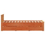 vidaXL Cadre de lit sans matelas avec tête de lit 75x190 cm pin massif