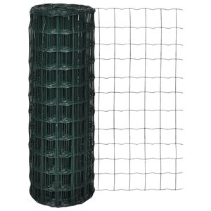 vidaXL Clôture euro Acier 25 x 0 8 m Vert