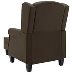 vidaXL Fauteuil avec repose-pied Marron Tissu