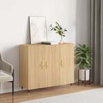 vidaXL Buffet chêne sonoma 90x34x80 cm bois d'ingénierie