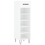 vidaXL Armoire à chaussures blanc 30x35x105 cm bois d'ingénierie
