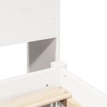 vidaXL Lit bibliothèque sans matelas blanc 180x200 cm bois pin massif