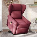 vidaXL Fauteuil inclinable de massage Rouge bordeaux Tissu