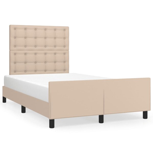 vidaXL Cadre de lit sans matelas cappuccino 120x190 cm similicuir