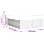 vidaXL Cadre de lit avec matelas Crème 160 x 200 cm tissu