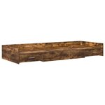 vidaXL Cadre de lit Chêne fumé 98 5 x 200 cm Bois d'ingénierie