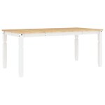 vidaXL Ensemble à manger Panama 7 Pièces blanc bois de pin massif