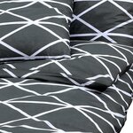vidaXL Ensemble de housse de couette Gris 260x220 cm Coton