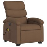 vidaXL Fauteuil inclinable de massage électrique Marron Tissu