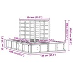 vidaXL Cadre de lit avec stockage Blanc 120 x 190 cm bois