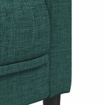 vidaXL Fauteuil vert foncé tissu